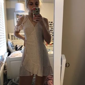 Polka dot wrap dress
